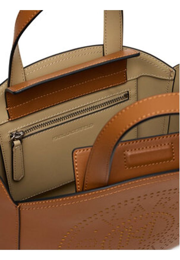 Karl Lagerfeld - KARL LAGERFELD Torebka A1W30058 Beżowy. Kolor: beżowy. Materiał: skórzane
