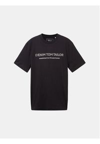 Tom Tailor Denim T-Shirt 1037683 Czarny Regular Fit. Kolor: czarny. Materiał: bawełna #4