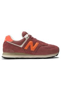 Buty unisex New Balance U5747FE – bordowe. Kolor: czerwony. Materiał: materiał, syntetyk, guma, zamsz. Szerokość cholewki: normalna. Model: New Balance 574 #2
