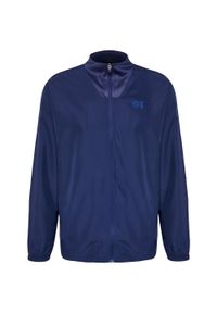 Sweatshirt tkany Hummel HmlCourt. Kolor: niebieski. Materiał: prążkowany. Wzór: jodełka, nadruk. Sport: fitness #1