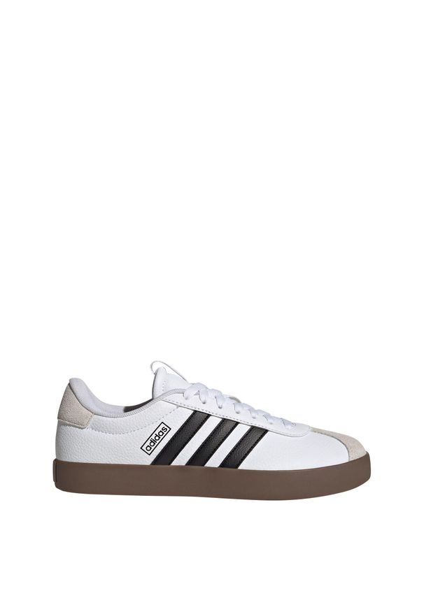 Adidas - Buty VL Court 3.0. Kolor: biały, wielokolorowy, czarny, szary. Materiał: zamsz, skóra, syntetyk