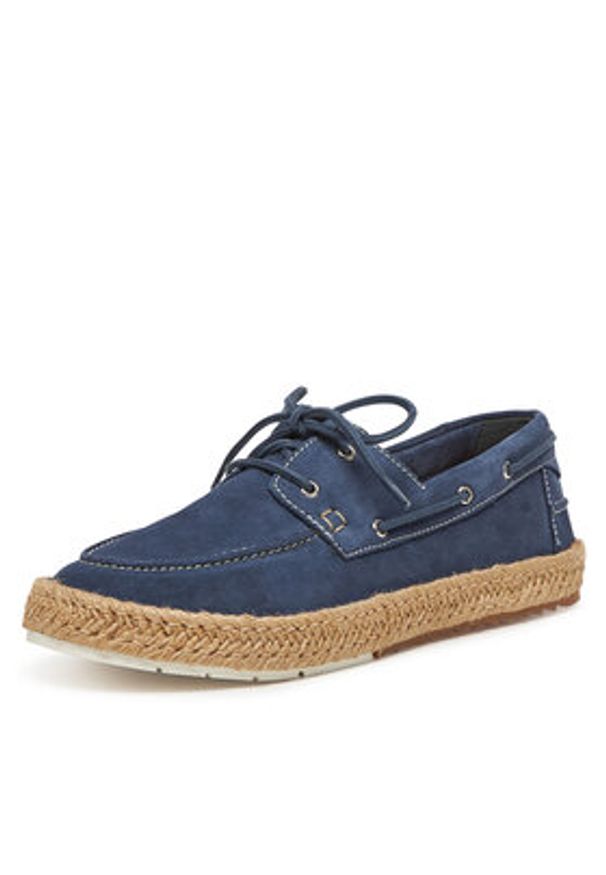 Gino Rossi Espadryle BUMPER-01 MI08 Niebieski. Kolor: niebieski. Materiał: zamsz, skóra