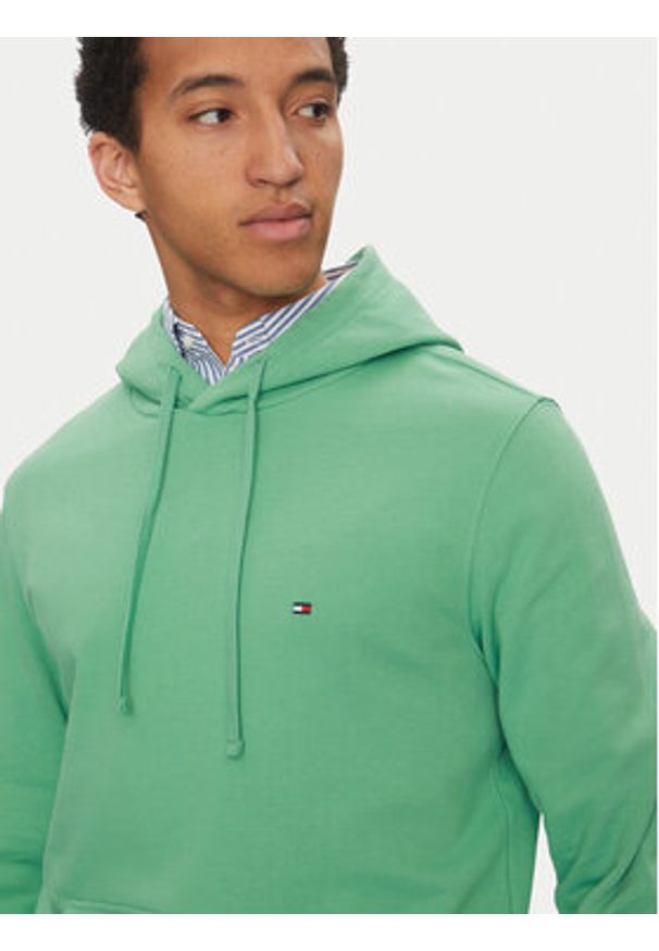 TOMMY HILFIGER - Tommy Hilfiger Bluza Essential MW0MW37235 Zielony Regular Fit. Kolor: zielony. Materiał: bawełna
