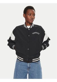 Champion Kurtka bomber Yankees 116470 Czarny Loose Fit. Kolor: czarny. Materiał: syntetyk