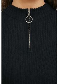 only - Only sukienka kolor czarny mini dopasowana. Kolor: czarny. Długość rękawa: długi rękaw. Typ sukienki: dopasowane. Długość: mini #4