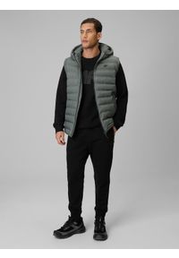 4f - 4F Bezrękawnik z wypełnieniem syntetycznym męski - zielony XL. Kolor: zielony. Materiał: syntetyk. Długość rękawa: bez rękawów #2