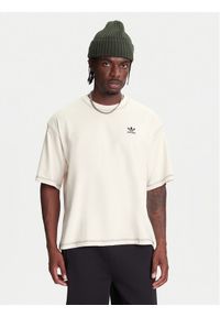 Adidas - adidas T-Shirt Trefoil Essentials JW0970 Écru Regular Fit. Materiał: bawełna