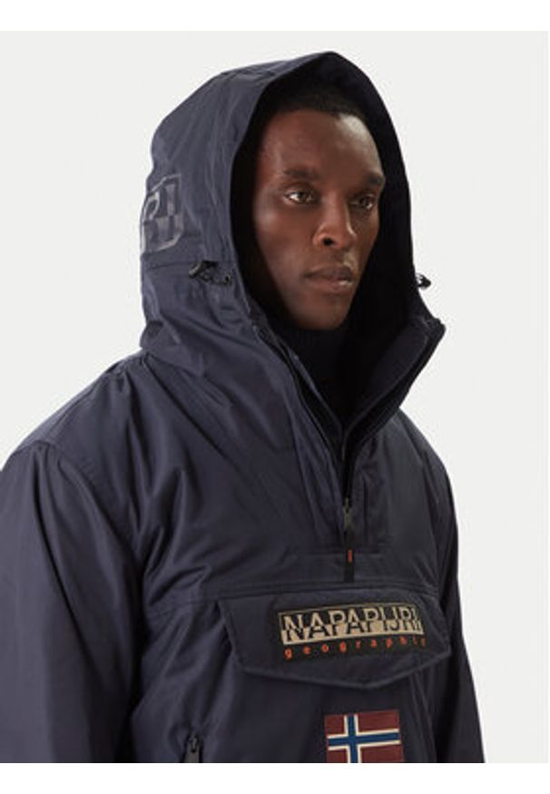 Napapijri Kurtka anorak Rainforest Next NP0A4IB9 Granatowy Regular Fit. Kolor: niebieski. Materiał: syntetyk