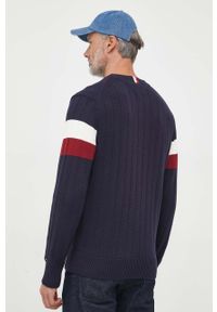 TOMMY HILFIGER - Tommy Hilfiger sweter bawełniany kolor biały. Kolor: biały. Materiał: bawełna. Długość rękawa: długi rękaw. Długość: długie #4