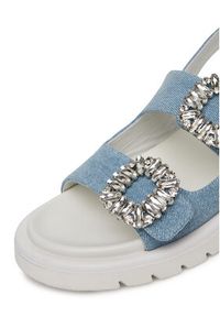 Eva Minge Sandały SNOWDROP-I75-563 Niebieski. Kolor: niebieski. Materiał: materiał #6