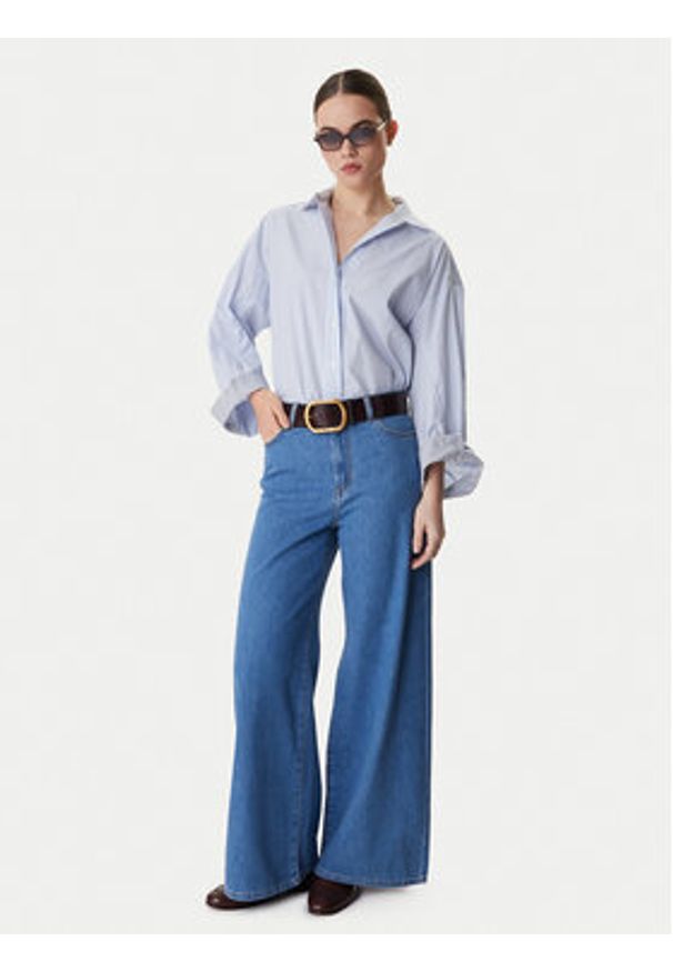 Weekend Max Mara Jeansy Vega 2615181041 Niebieski Wide Leg. Kolor: niebieski