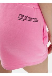 Replay Szorty sportowe W8047B.000.23650P Różowy Regular Fit. Kolor: różowy. Materiał: bawełna #4