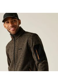 Regatta - Polar męski rozsuwany Newhill. Kolor: zielony. Materiał: polar. Wzór: melanż. Sport: turystyka piesza #1