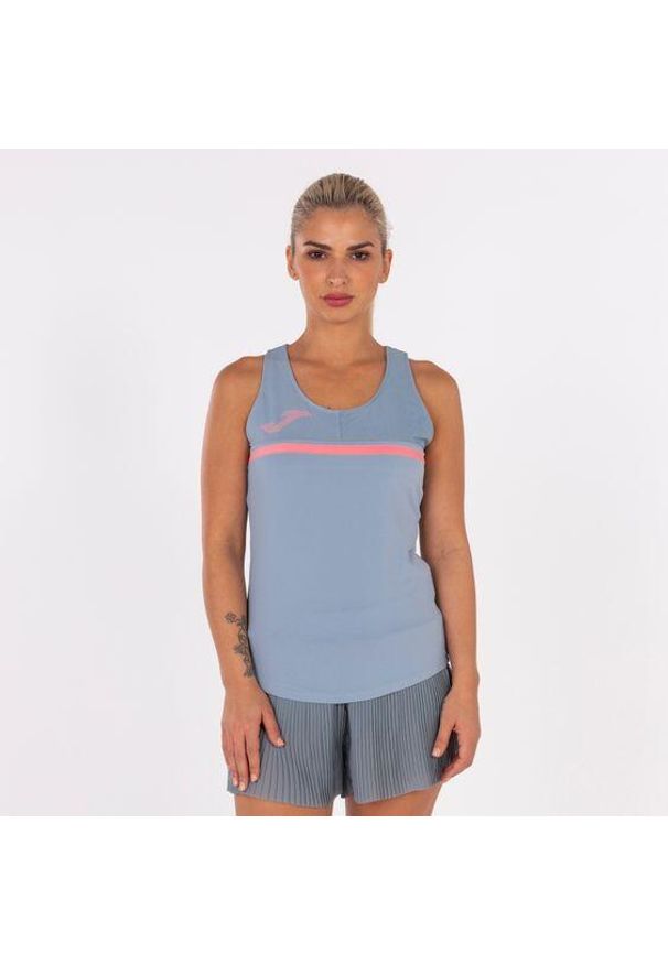 Koszulka damska Joma AQUIANA TANK TOP blue-pink. Kolor: różowy, wielokolorowy, niebieski. Długość rękawa: bez rękawów. Sport: tenis