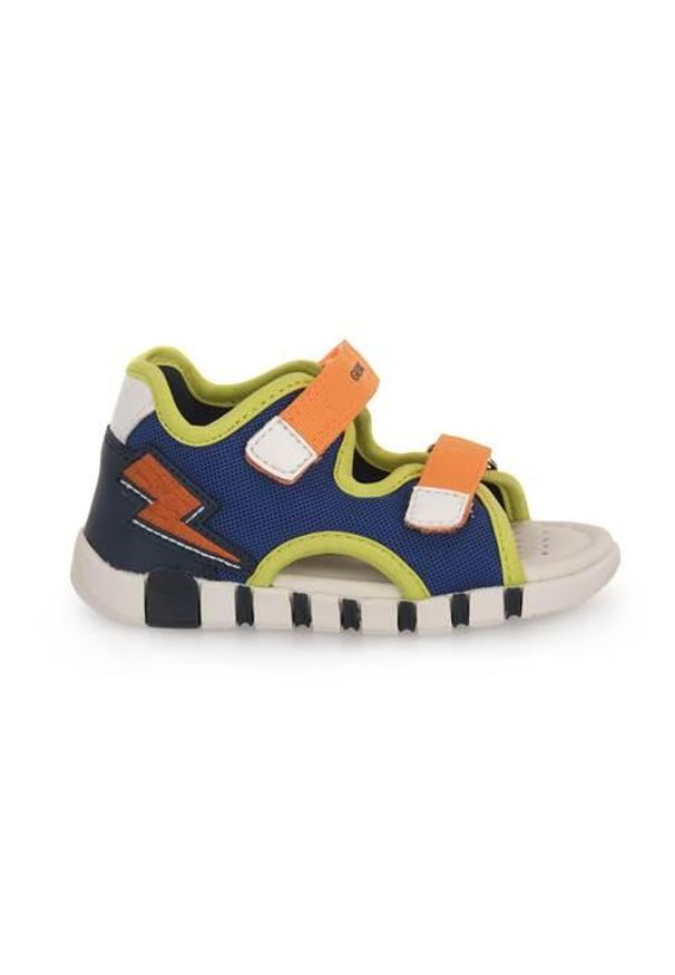 Buty do chodzenia niemowlęce Geox B455PA01454C0685. Zapięcie: rzepy. Kolor: niebieski. Materiał: materiał. Sezon: lato. Sport: turystyka piesza