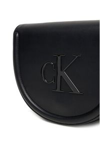 Calvin Klein Torebka Bold Ck Saddle Crossbody LV04F3221G Czarny. Kolor: czarny. Materiał: skórzane #5