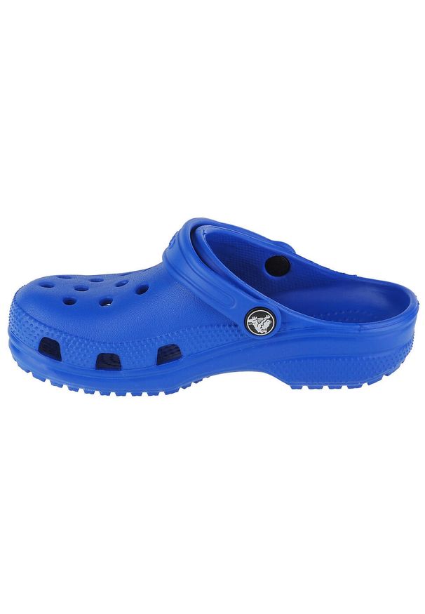 Buty do chodzenia niemowlęce Crocs Classic Clog. Kolor: niebieski. Materiał: syntetyk, materiał