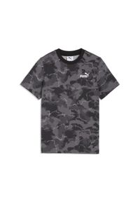 Puma - Młodzieżowa koszulka Essentials z nadrukiem moro PUMA. Kolor: czarny. Wzór: nadruk, moro. Sport: joga i pilates #1