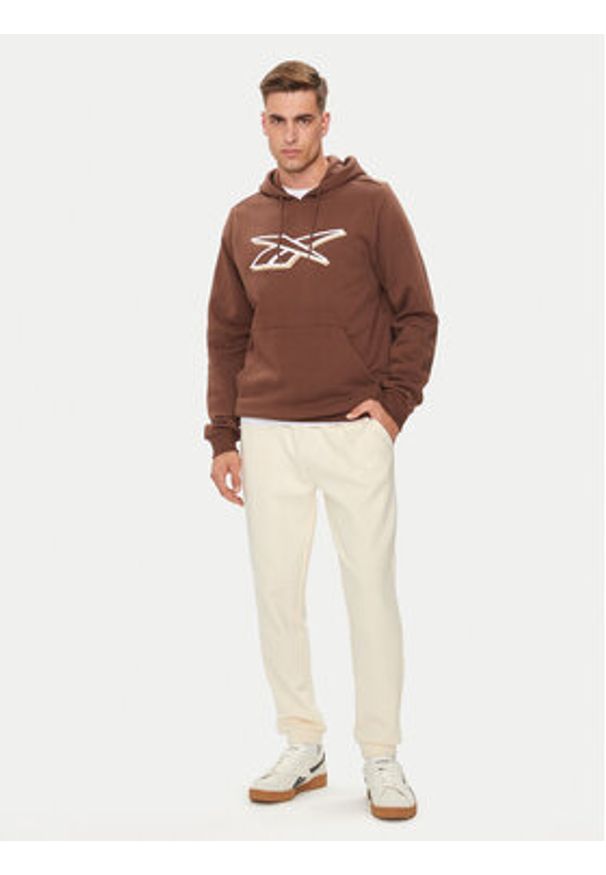 Reebok Bluza Vector 100202413 Brązowy Regular Fit. Kolor: brązowy. Materiał: bawełna