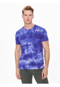 Polo Ralph Lauren T-Shirt 710890781001 Niebieski Slim Fit. Typ kołnierza: polo. Kolor: niebieski. Materiał: bawełna #1
