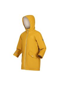 Brynlee Regatta dziecięca turystyczna kurtka przeciwdeszczowa. Okazja: na spacer. Kolor: żółty. Sport: turystyka piesza