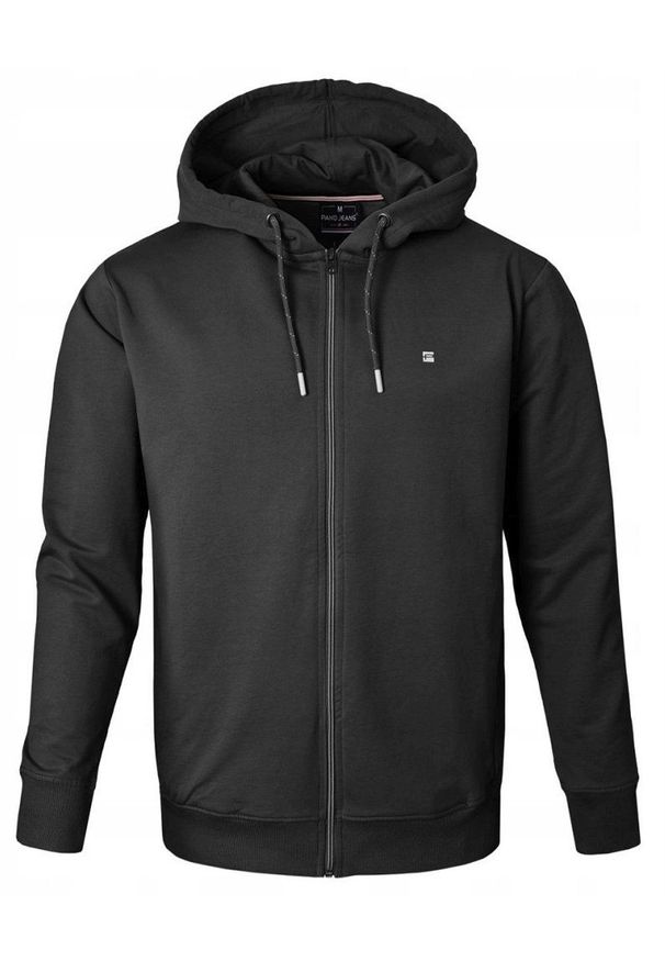 Wygodna Bluza Bawełniana - Pako Jeans - Czarna z Kapturem. Typ kołnierza: kaptur. Kolor: czarny. Materiał: bawełna. Styl: klasyczny