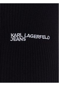Karl Lagerfeld Jeans Sukienka dzianinowa A3W13013 Czarny Slim Fit. Kolor: czarny. Materiał: syntetyk, wiskoza #3