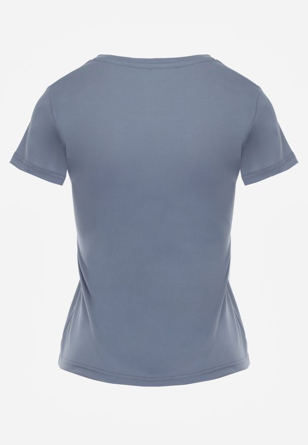 Born2be - Jasnoniebieski Gładki T-shirt o Klasycznym Kroju Lycoris. Okazja: na co dzień, do pracy, do domu. Kolor: niebieski. Materiał: jeans. Wzór: gładki. Styl: klasyczny