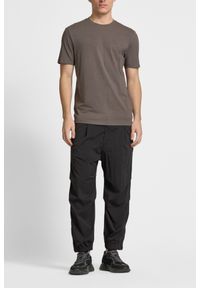 Guess - GUESS Brązowy t-shirt męski Hedley. Kolor: brązowy #5