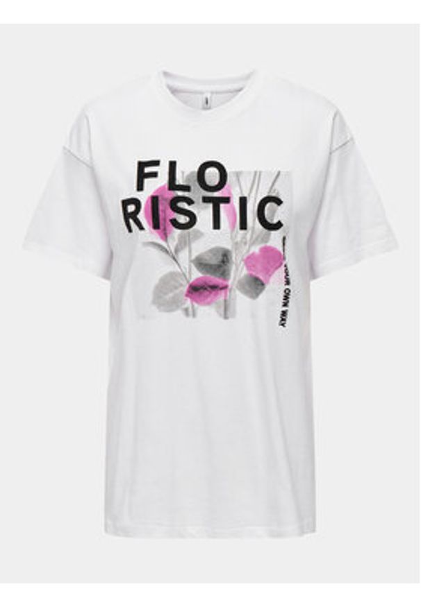 only - ONLY T-Shirt Pixie 15316702 Biały Regular Fit. Kolor: biały. Materiał: bawełna