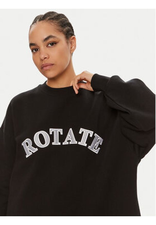 ROTATE Bluza Sui 112454100 Czarny Boxy Fit. Kolor: czarny. Materiał: bawełna