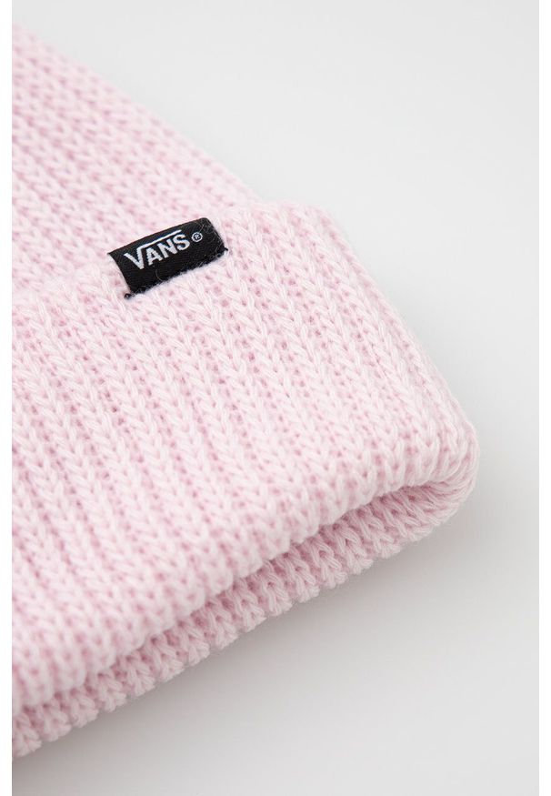 Vans czapka kolor różowy. Kolor: różowy. Materiał: dzianina
