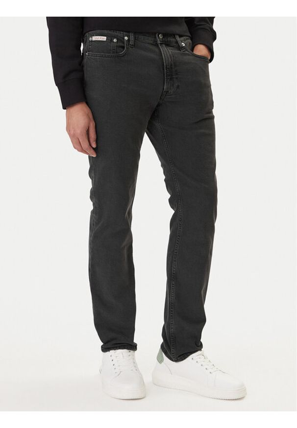 Calvin Klein Jeans Jeansy Essential LV04RB738G Czarny Slim Fit. Kolor: czarny