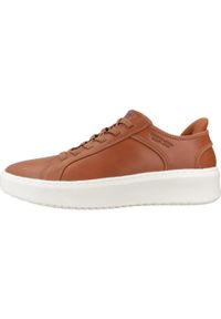 skechers - Buty SKECHERS COURT BREAK SLIP-INS Brązowy. Kolor: brązowy. Materiał: syntetyk, tkanina #2