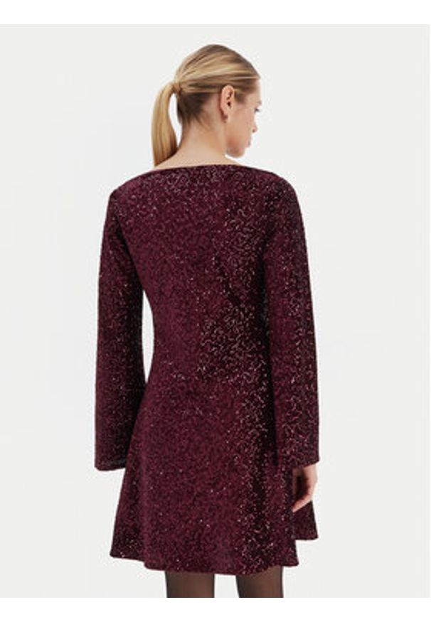 Rinascimento Sukienka koktajlowa CFC0126781003 Bordowy Regular Fit. Kolor: czerwony. Materiał: syntetyk. Styl: wizytowy