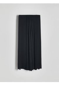 Reserved - Spodnie culotte - czarny. Kolor: czarny. Materiał: tkanina. Wzór: gładki #1