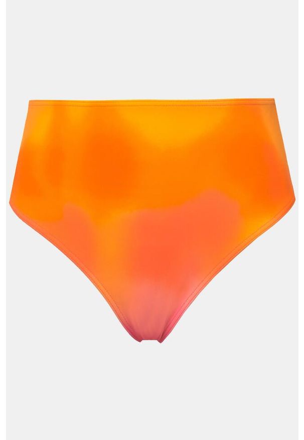 ULLA POPKEN - Damskie Figi od bikini krój z wysokim stanem cieniowanie. Stan: podwyższony. Kolekcja: plus size. Kolor: pomarańczowy. Materiał: elastan, poliamid, materiał