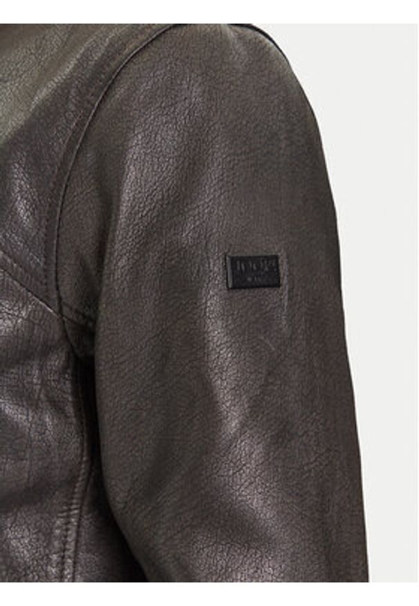 JOOP! Kurtka skórzana Cleary 80000863 Szary Regular Fit. Kolor: szary. Materiał: skóra