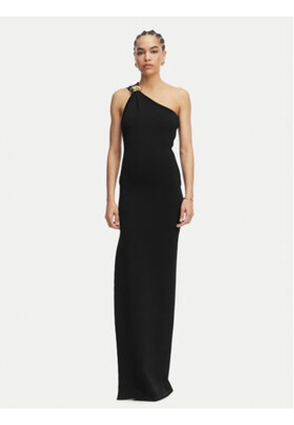 Elisabetta Franchi Sukienka wieczorowa AM-43B-62E2-V600 Czarny Slim Fit. Kolor: czarny. Materiał: syntetyk. Styl: wizytowy