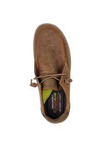 skechers - Buty sportowe męskie Skechers Melson Ramilo. Kolor: brązowy. Materiał: tkanina, guma #2