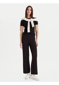 Calvin Klein Spodnie dzianinowe LV044D368G Czarny Wide Leg. Kolor: czarny. Materiał: syntetyk #4