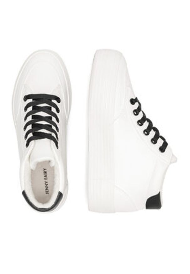 Jenny Fairy Sneakersy WFA3010-1 Biały. Kolor: biały. Materiał: skóra