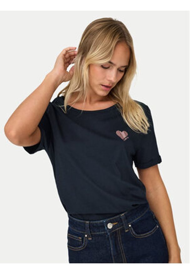 only - ONLY T-Shirt Kita 15244714 Granatowy Regular Fit. Kolor: niebieski. Materiał: bawełna