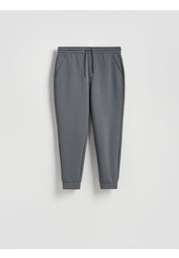 Reserved - Spodnie dresowe slim fit - szary. Kolor: szary. Materiał: dresówka #1