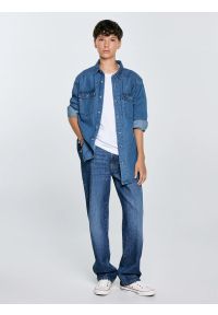Big-Star - Jeansy chłopięce loose granatowe Zacky 586. Okazja: na co dzień. Stan: podwyższony. Kolor: niebieski. Materiał: jeans. Styl: klasyczny, vintage, casual