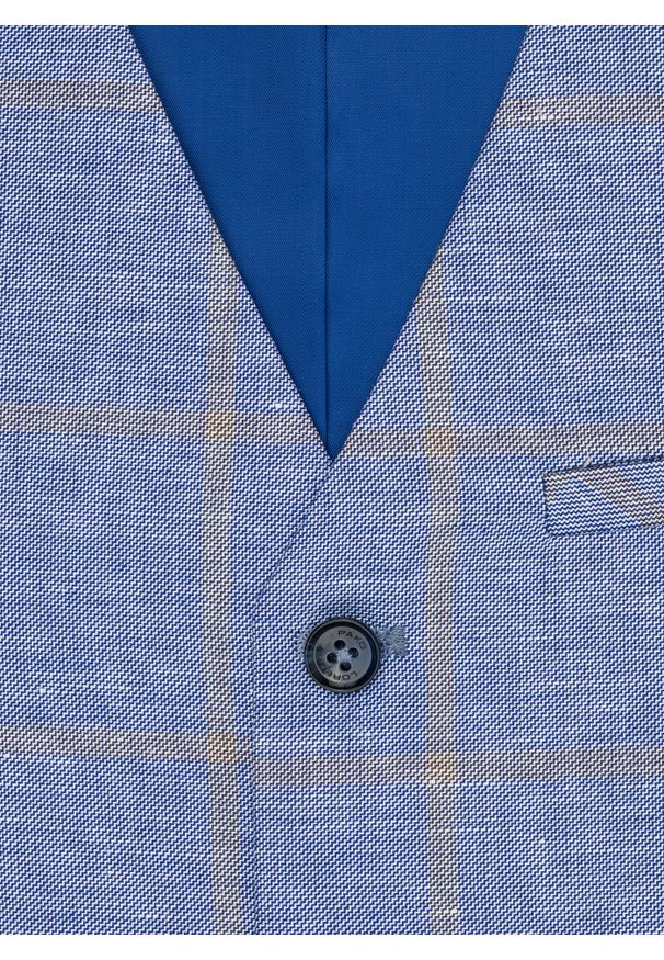 Pako Lorente - PAKO LORENTE – Męska niebieska kamizelka w kratkę. Kolor: niebieski. Wzór: kratka