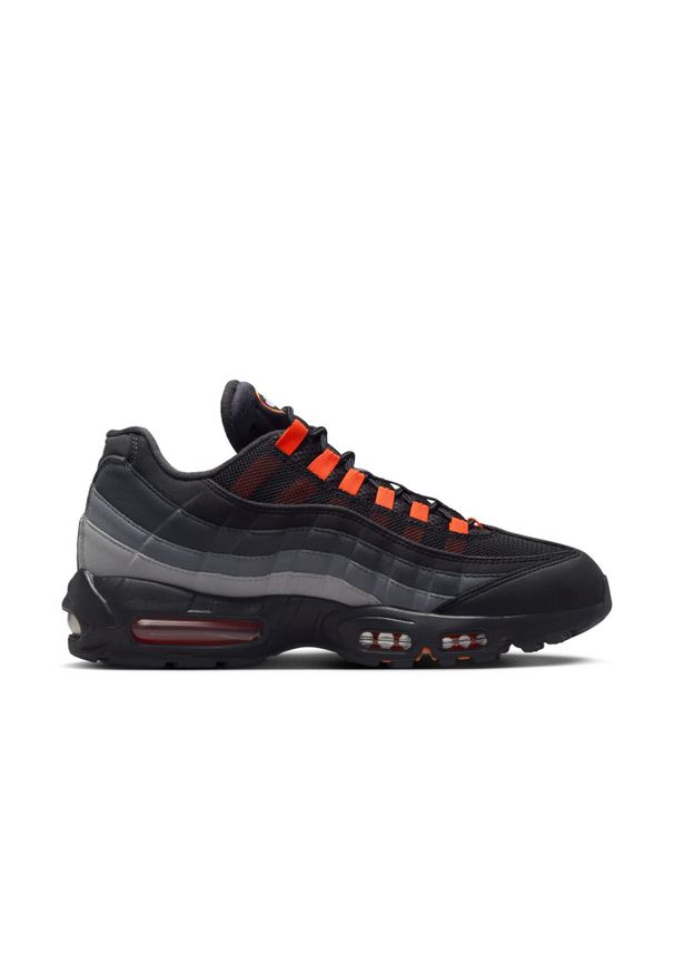 Nike - NIKE AIR MAX 95 Sneakersy męskie. Okazja: na co dzień. Kolor: czarny. Materiał: nubuk, zamsz. Szerokość cholewki: normalna. Wzór: gradientowy. Sezon: lato. Model: Nike Air Max