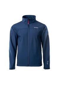 Hi-tec - Kurtka Softshellowa Męska Lingen. Kolor: niebieski, czerwony, wielokolorowy. Materiał: softshell. Sport: turystyka piesza #1