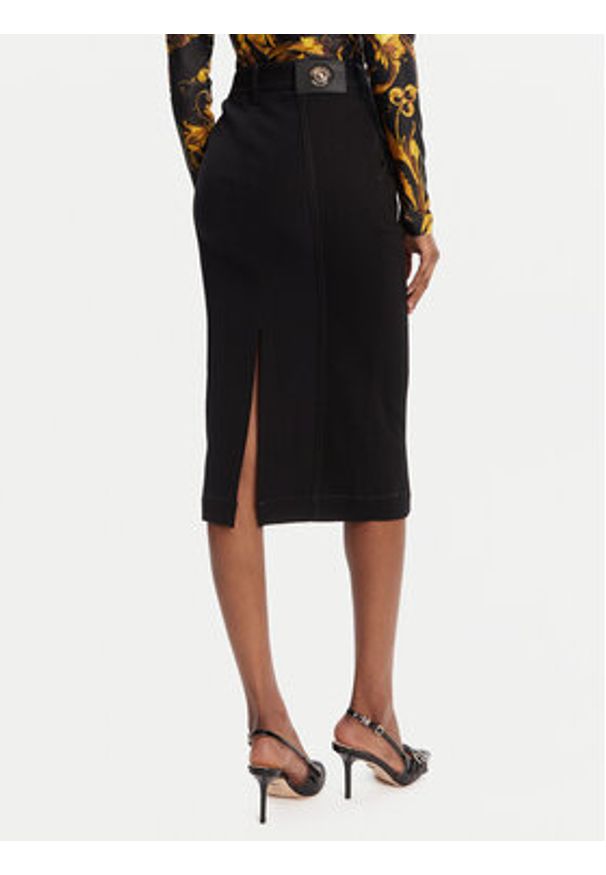 Versace Jeans Couture Spódnica jeansowa 79HAE84M DT037 Czarny Slim Fit. Kolor: czarny. Materiał: bawełna