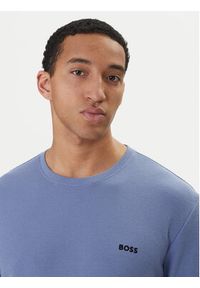 BOSS Longsleeve Waffle 50535870 Błękitny Regular Fit. Kolor: niebieski. Materiał: bawełna, syntetyk. Długość rękawa: długi rękaw #4